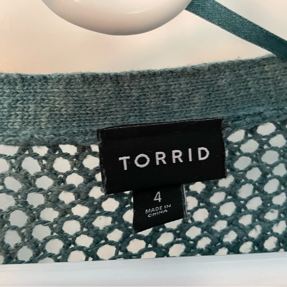 Torrid mesh lightweight green sweater - Picture 3 of 4